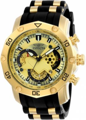 Men's 23427 Pro Diver Quartz Multifunction Gold Dial Watch