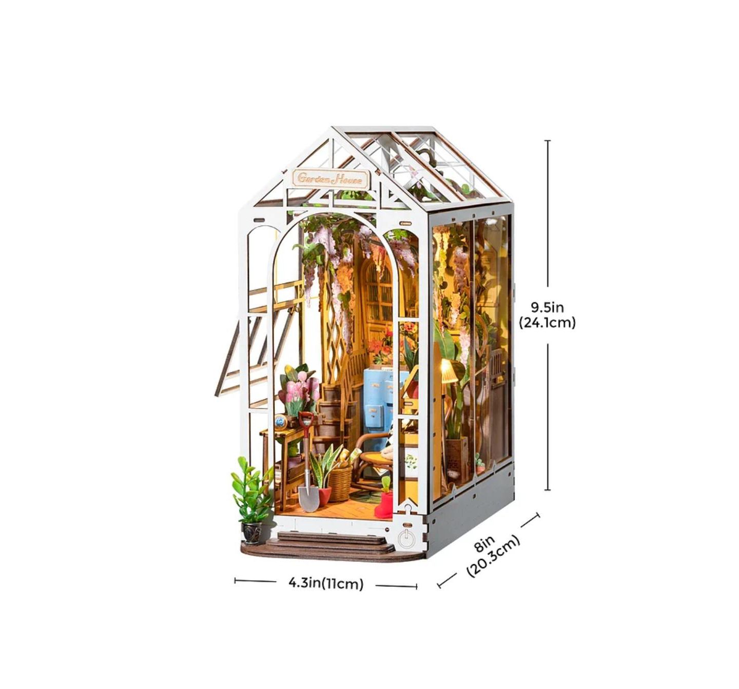 Детские конструкторы Flash Popup Flower House Book Nook Kit 176-Piece Puzzle, Ages 14 & Up, цвет: Белый — фото 4