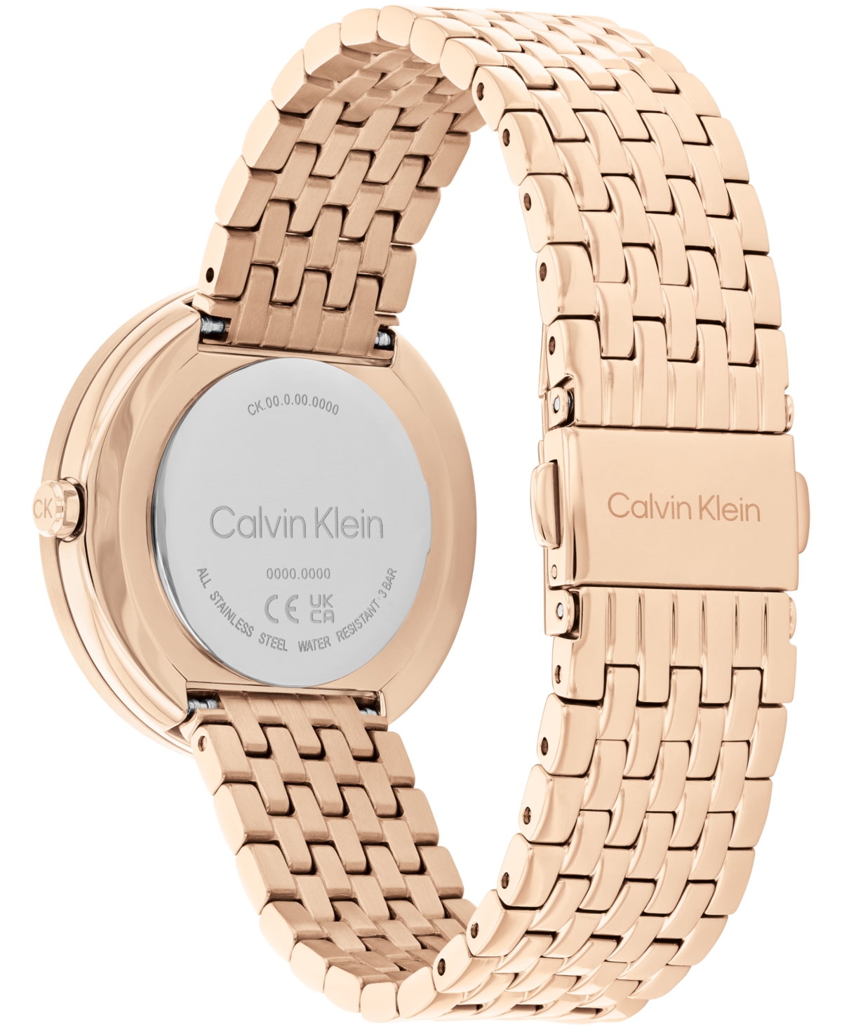 Calvin Klein Women Twisted Bezel Rose Gold-tone Stainless Steel Bracelet Watch 34mm In Rose Gold