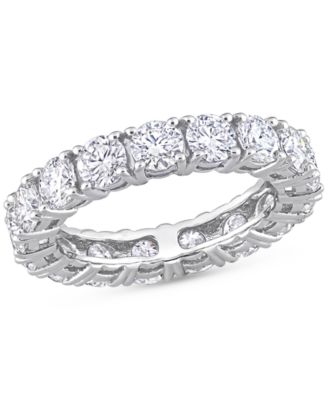 Macy's - Moissanite All-Around Eternity Band (4 ct. t.w.) in 10k White Gold