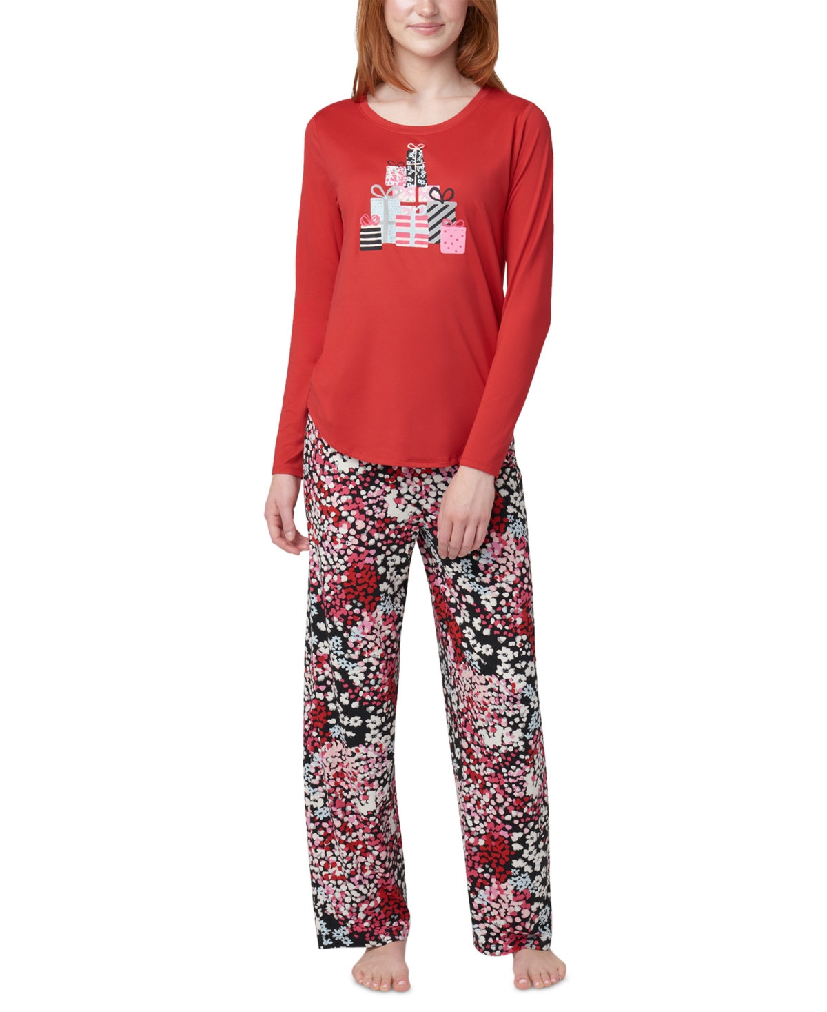 HUE WOMEN'S 2-PC. TIMELESS SOFT JERSEY PACKAGED PAJAMA SET 