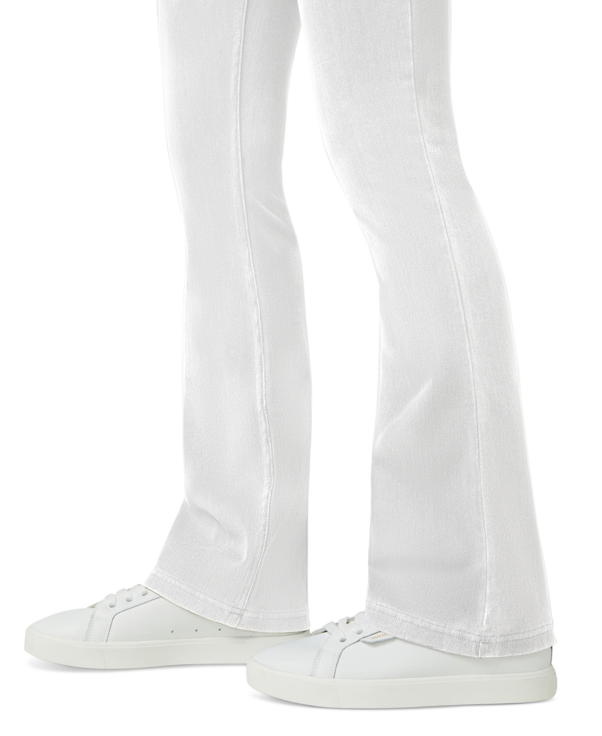 Shop Hue Women's High-rise Denim Baby Bootcut Leggings In White