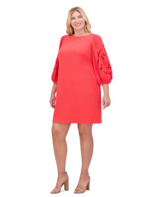 Vince Camuto - Plus Size Eyelet-Sleeve Shift Dress