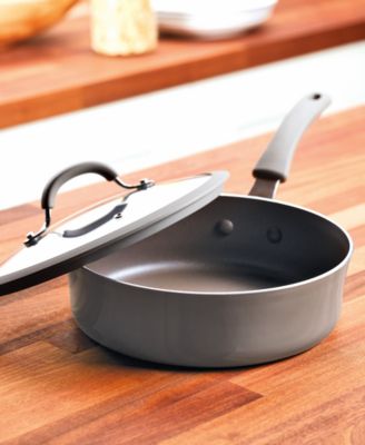 Cook + Create Aluminum Nonstick Saute Pan with Lid, 3 Quart