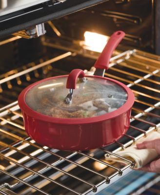 Cook + Create Aluminum Nonstick Saute Pan with Lid, 3 Quart