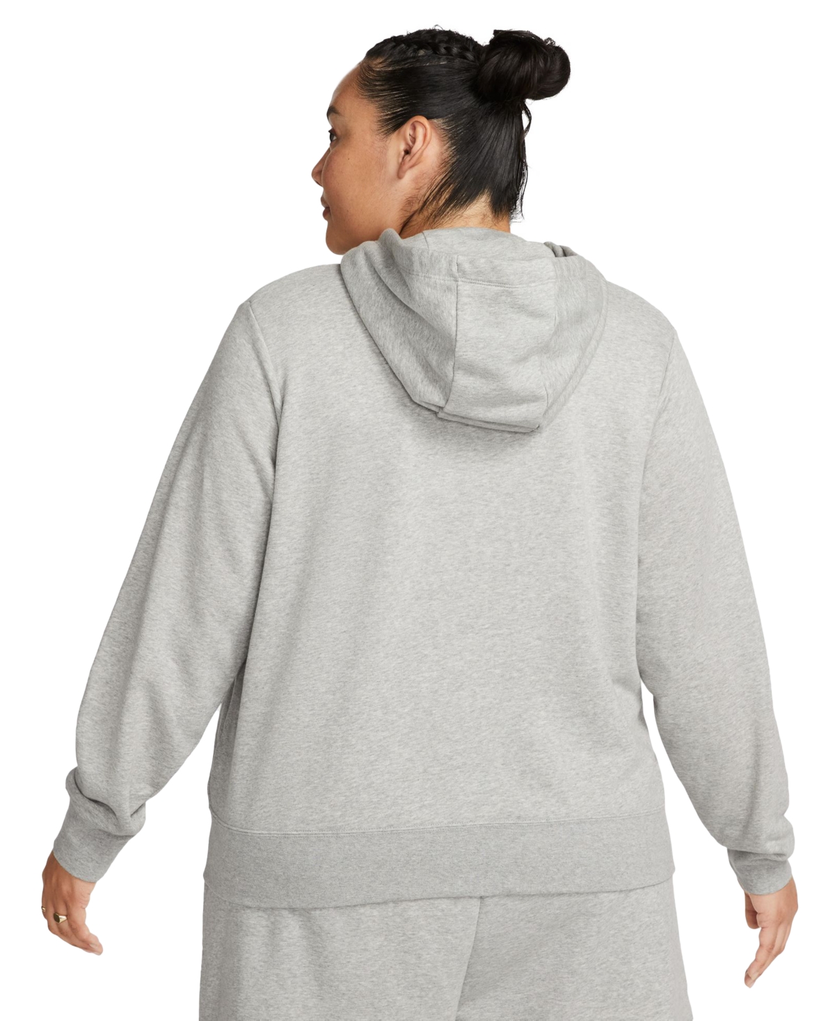 Nike Plus Size Sportswear Club Fleece Full-Zip Hoodie -whi