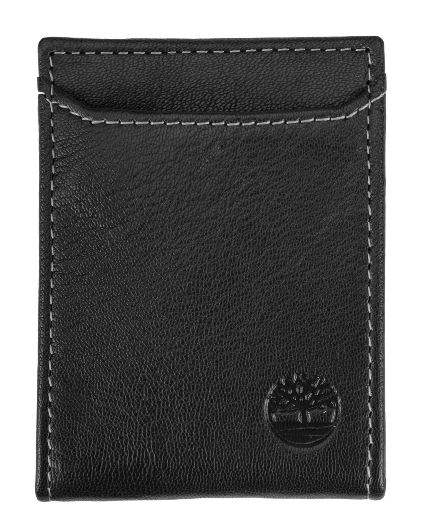 Мужской кошелёк Timberland Blix Flip Clip Leather Wallet, цвет: Чёрный — фото 1