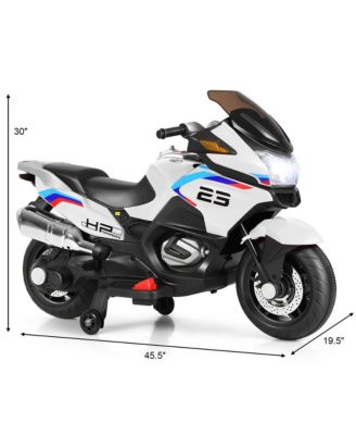 12V Kids Ride On Motorcycle Electric Motor Bike w/ Training Wheels & Light