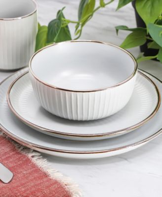Leo 16 Pc. Dinnerware Set, Service for 4