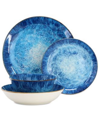 Double Bowl 16 Pc. Dinnerware Set, Service for 4