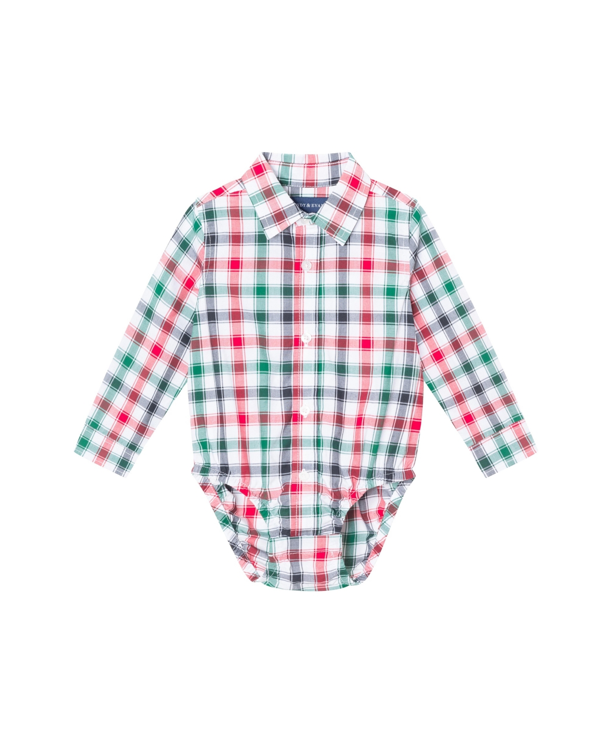 Andy & Evan Baby BoysPlaid Buttondown w/Charcoal Sweater Vest & Bowtie - White