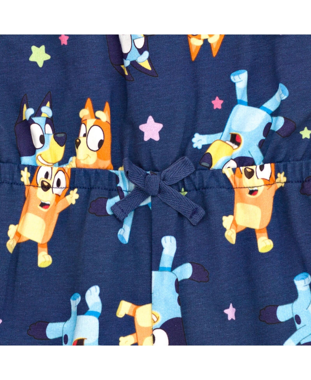 Bluey Little Girls Bingo Polly Puppy French Terry Sleeveless Romper to