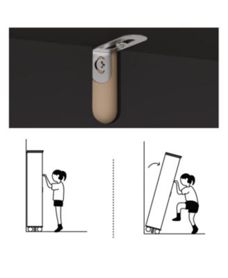 White Wood 5-Shelf Standard Bookcase with Ball-Shape Legs