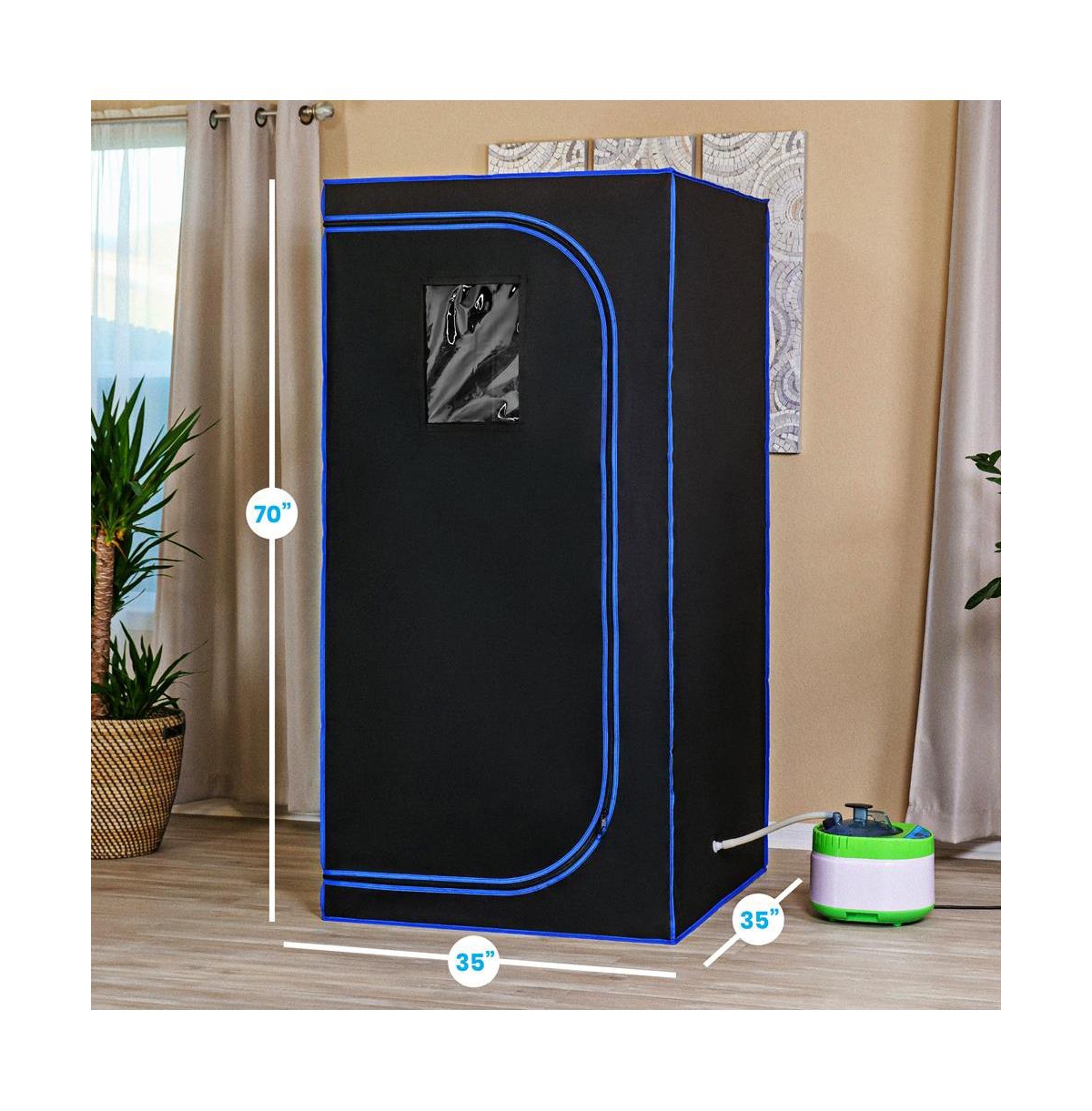 SereneLife Portable Steam Home Sauna With Foldable Chair and 4L Steamer