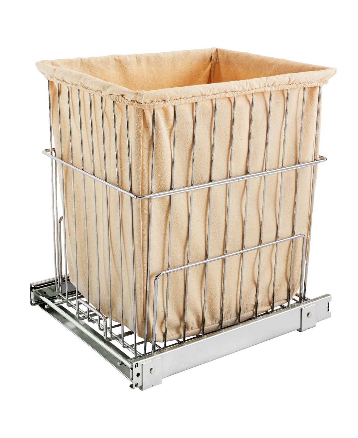 20'' Pullout Wire Basket Clothes Hamper, Chrome, Hrv-1520 S Cr - Chrome
