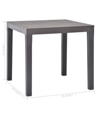 Garden Table Mocca Plastic Standard Lightweight Garden Table