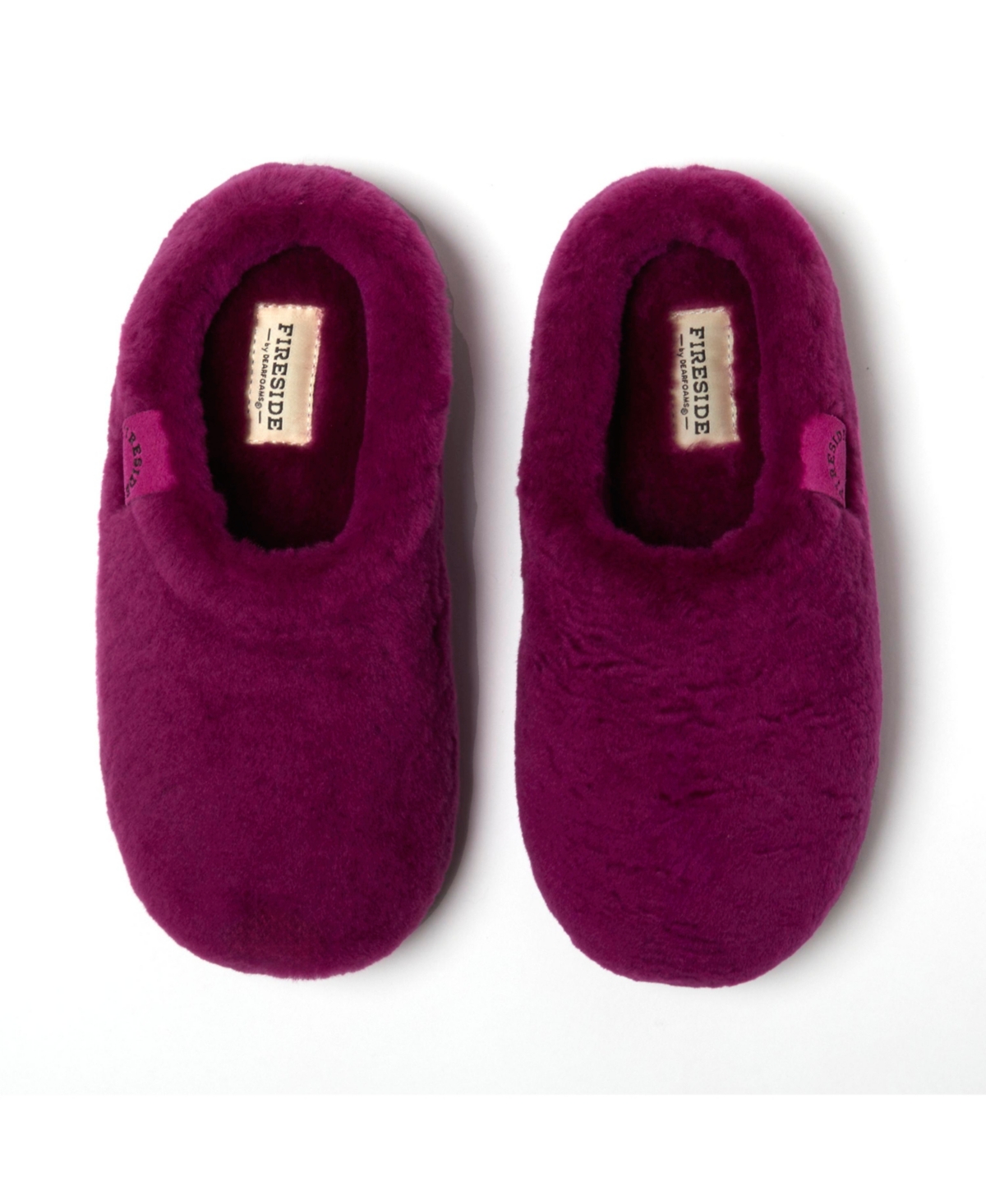 Dearfoams Fireside by Women's Maryboro Genuine Shearling Platform Fuzzy Clog Slipper