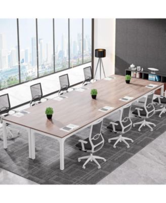 78.74-Inch Conference Table Set of 2, 13FT Conference Room Table, Large Rectangle Meeting Seminar Table Set for 8-10 Person