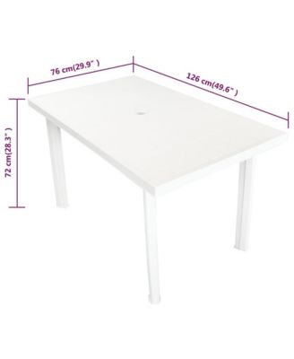 Outdoor Table White Plastic Standard Light Weight