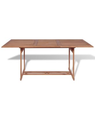 Patio Table 70.9"x35.4"x29.5" Solid Teak Wood