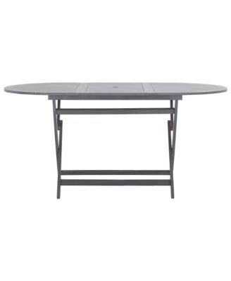 Folding Patio Table 63"x33.5"x29.5" Solid Acacia Wood