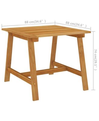 Patio Dining Table 34.6"x34.6"x29.1" Solid Acacia Wood