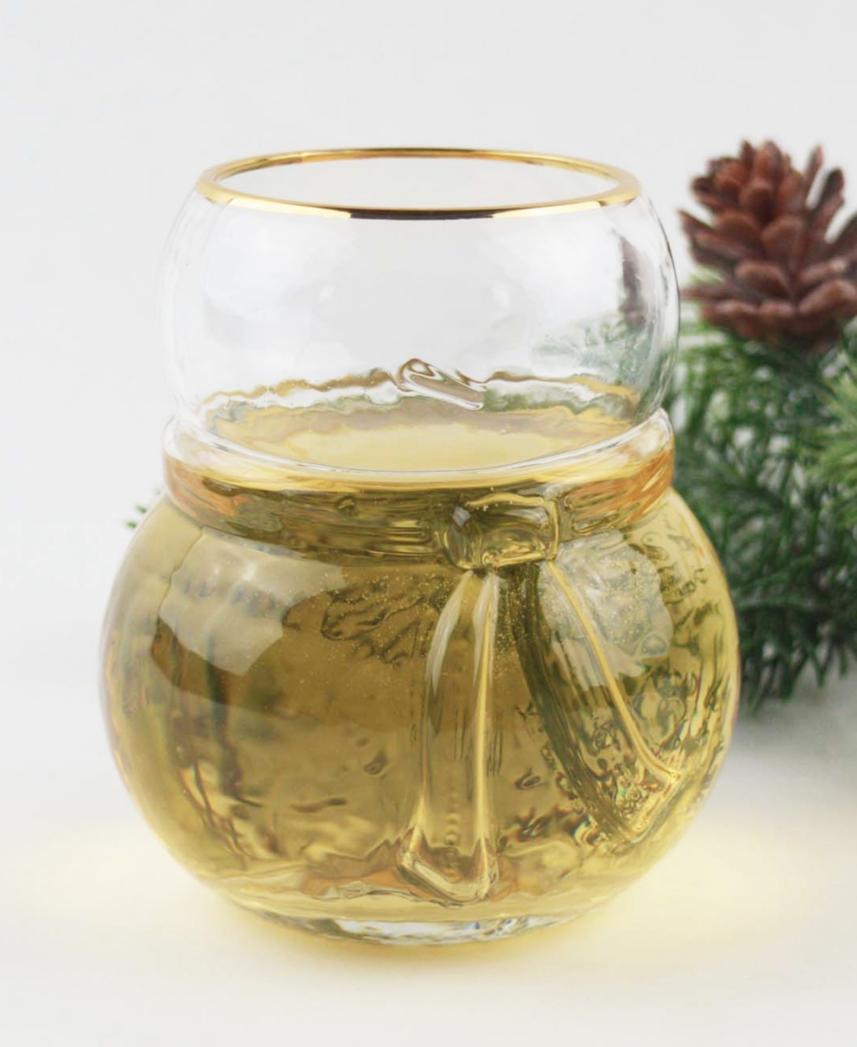 8 Oak Lane Snowman Holiday Drinking Glass In Clear