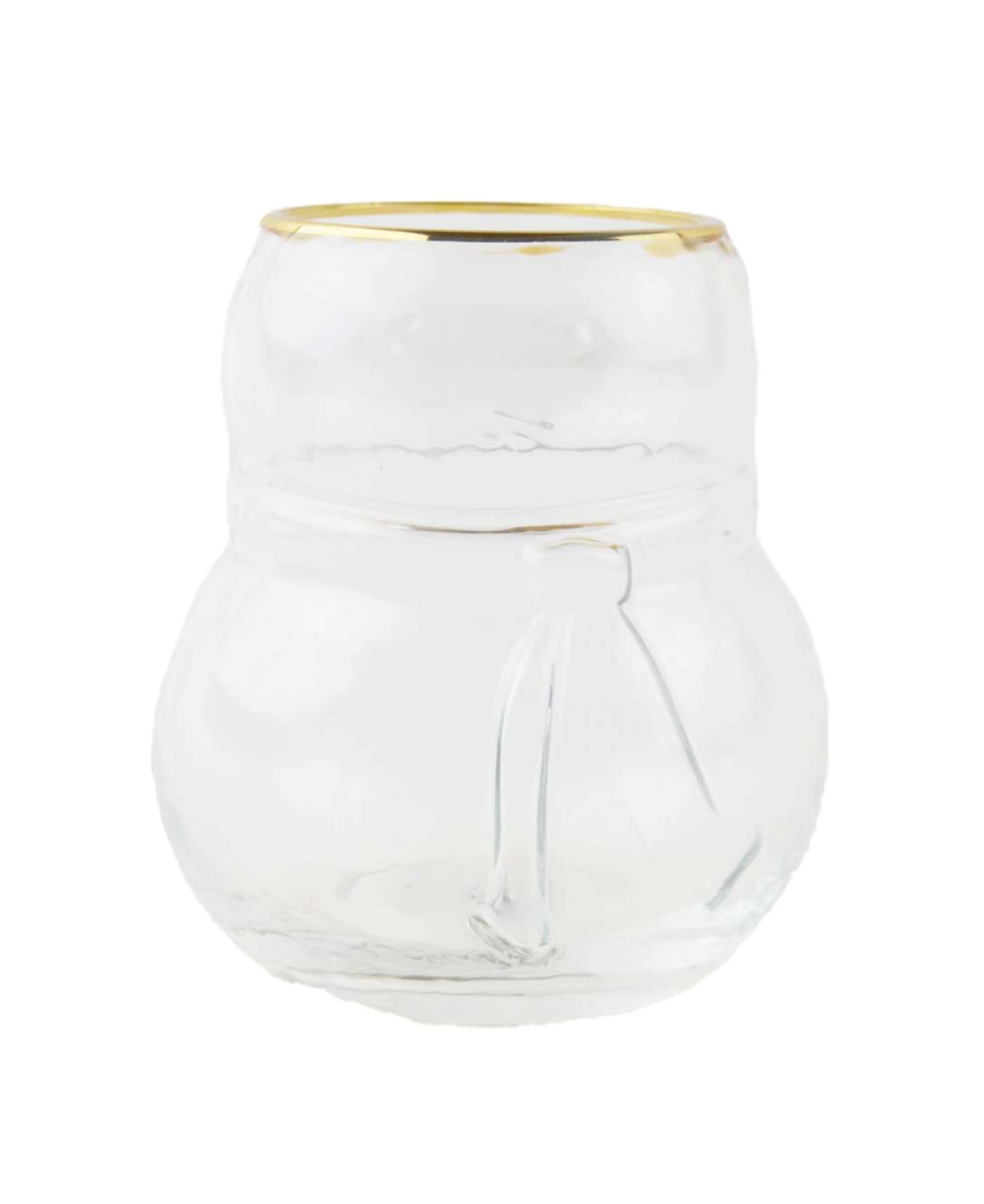 8 Oak Lane Snowman Holiday Drinking Glass In Clear