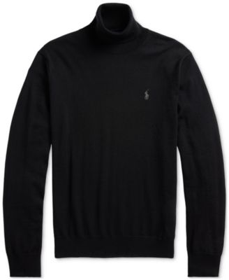 Men's Washable Wool Turtleneck Sweater