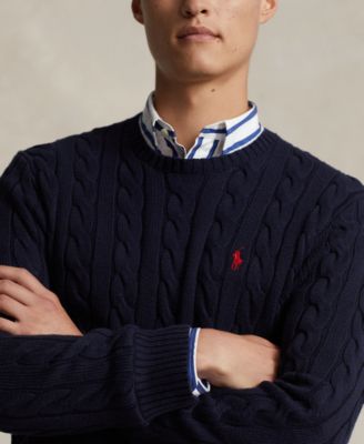 Men's Cable-Knit Cotton Sweater