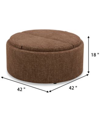 Jharli Fabric Storage Ottoman, Created for Macy's