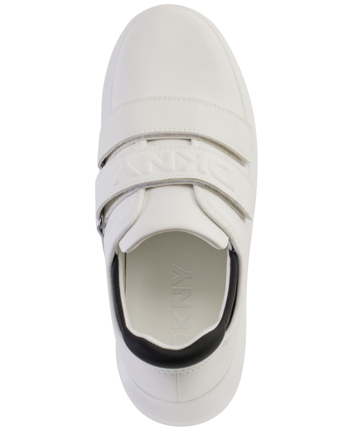 Dkny Jamiah Platform Sneaker In White And Black