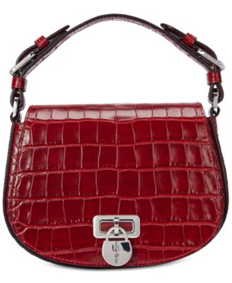 Lauren Ralph Lauren Tanner Small Embossed Leather Shoulder