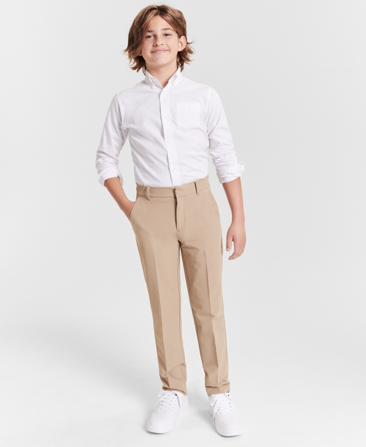 Tommy Hilfiger Big Boys Th Flex Machine Washable Stretch Performance Dress Pants