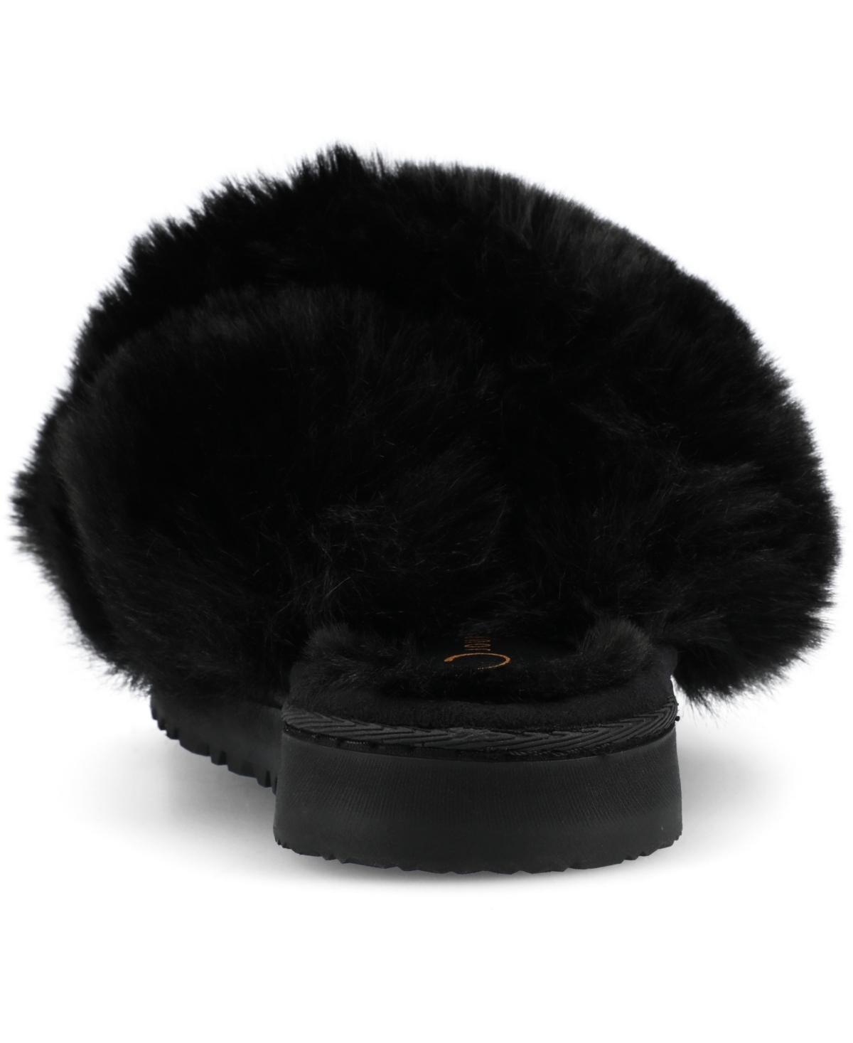 Journee Collection Skylah Faux Fur Slipper In Black