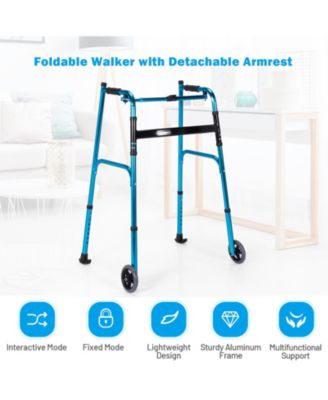 Folding Adjustable Aluminum Wheel Walking Frame