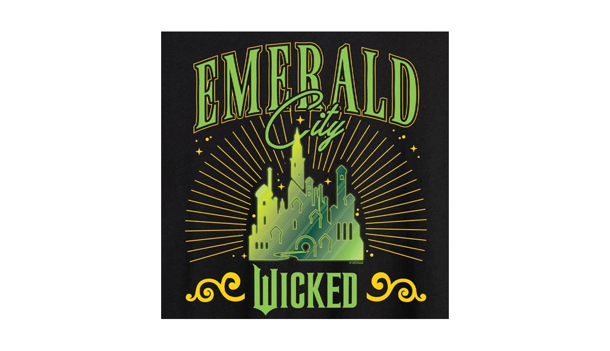 Hybrid Apparel Juniors Trendy Wicked Emerald City Graphic Oversized T-Shirt