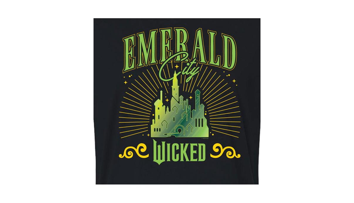 Hybrid Apparel Juniors Trendy Wicked Emerald City Graphic Cropped T-Shirt