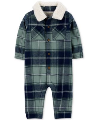 Carter's - Baby Boys Plaid Flannel Jumpsuit