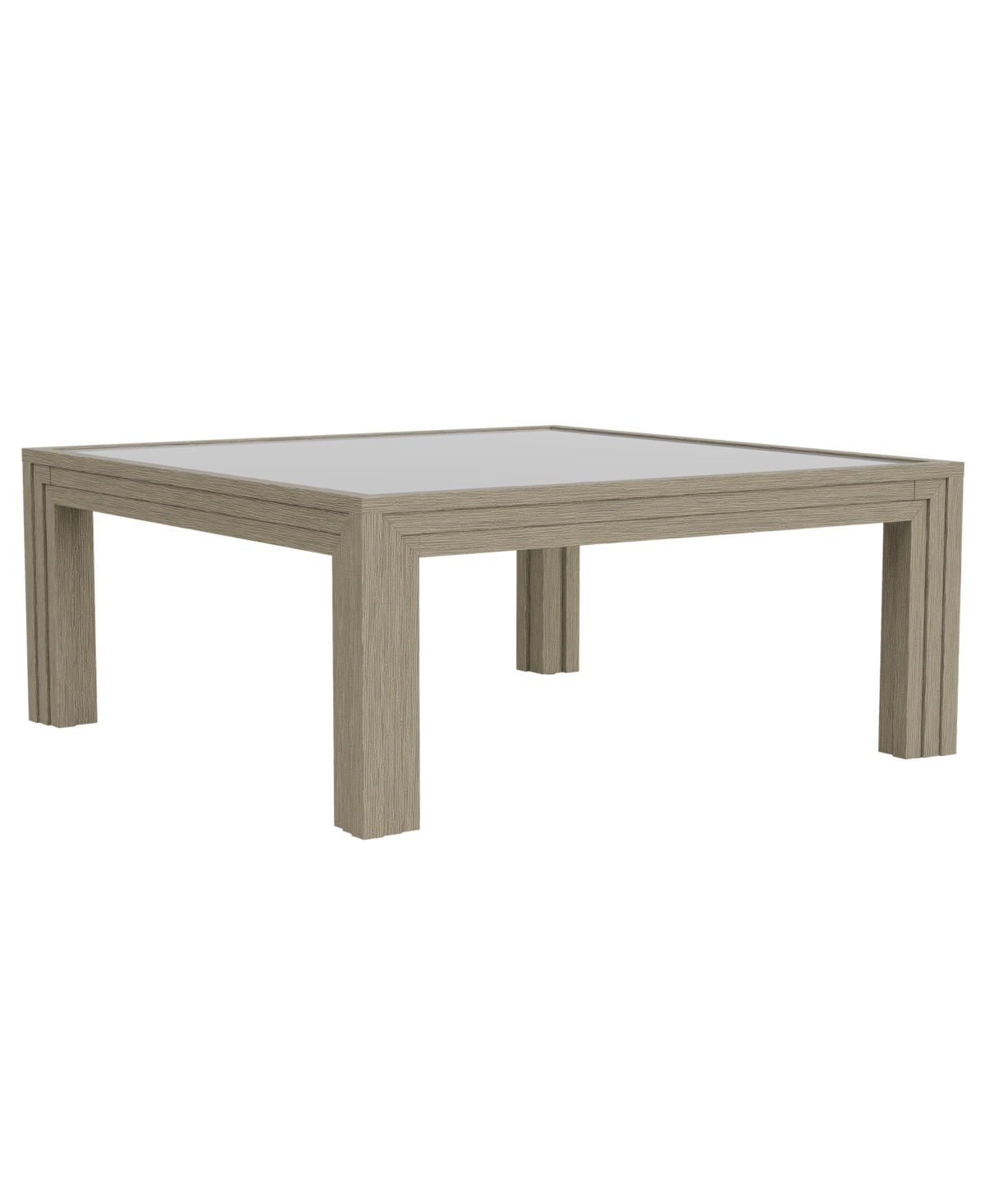 Macy's Cascade 42" Glass Square Cocktail Table In Dovetail