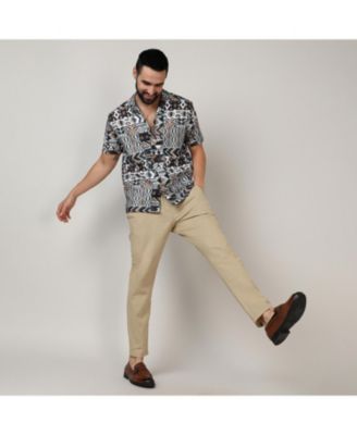 Men's Mocha Brown & Sage Green Bohemian Shirt