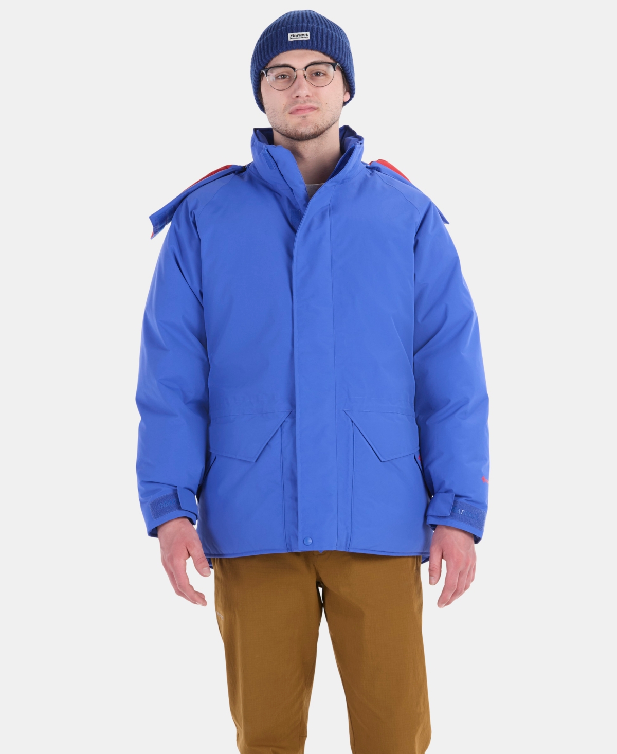Marmot Men's Mammoth Gore-tex Parka Jacket In Trail Blue