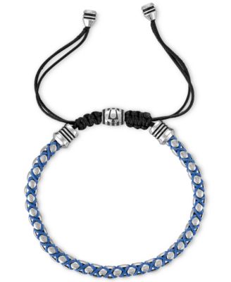 Stainless Steel Icon Beaded Bolo Bracelet