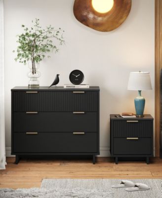 Granville 2-Piece 3-Drawer Standard Dresser and 2-Drawer Nightstand Set