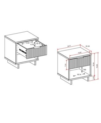 Granville 2-Piece 1-Drawer Nightstand Set
