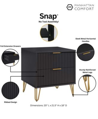 DUMBO 2-Drawer Modern Nightstand