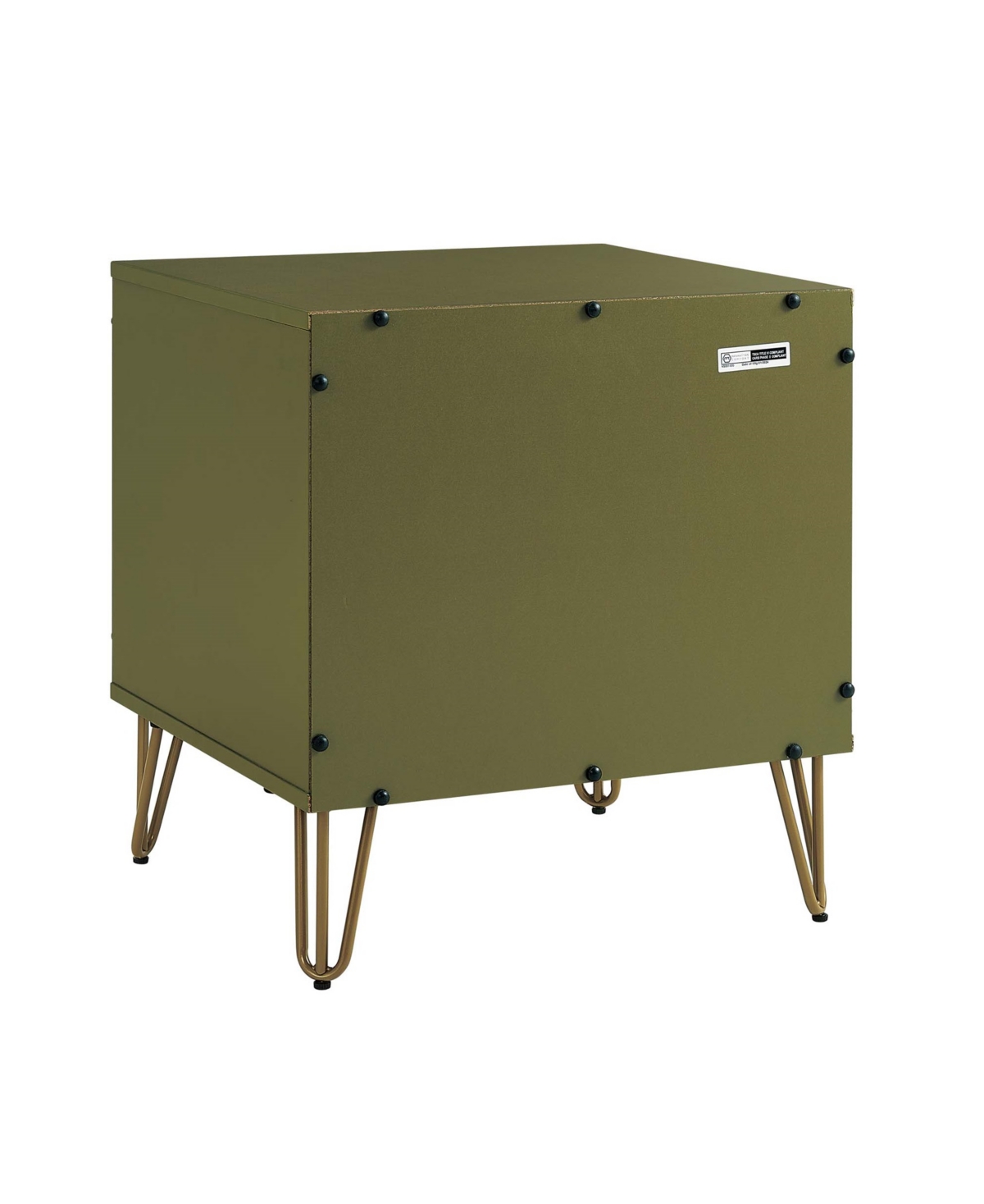 Manhattan Comfort 1- Piece Dumbo Medium-density Fiberboard 1-drawer Modern Nightstand In Olive Green