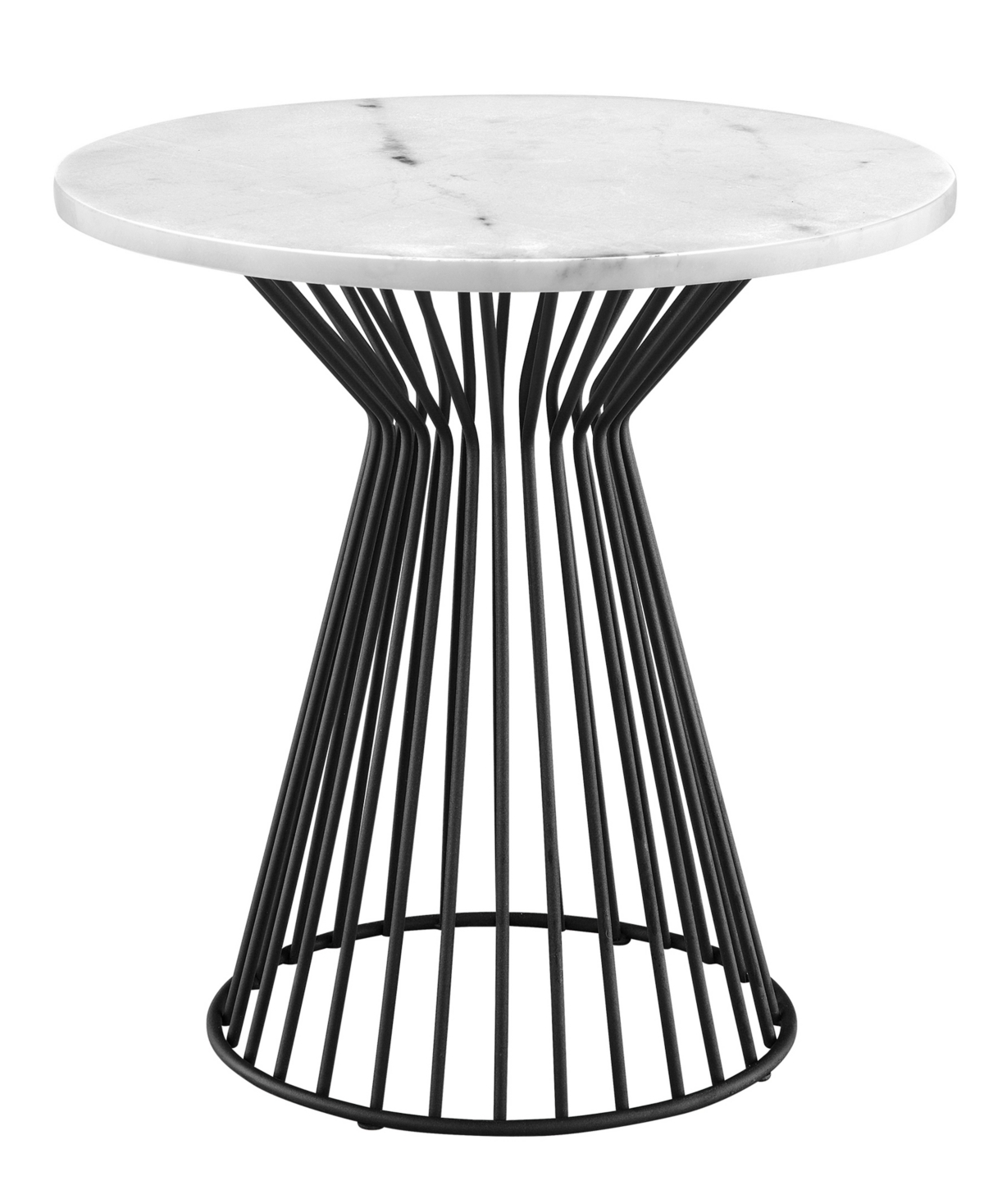 Macy's Maxwell End Table In White,blac