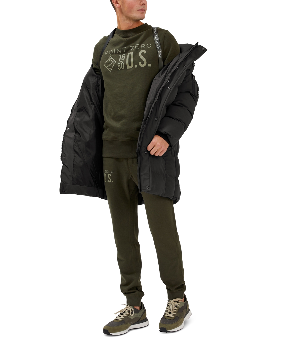 Point Zero Men's Long Puffer Jacket