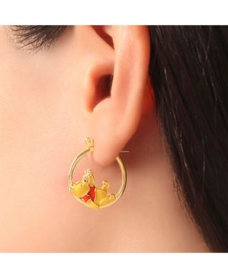 Winnie The Pooh Hoop Earrings